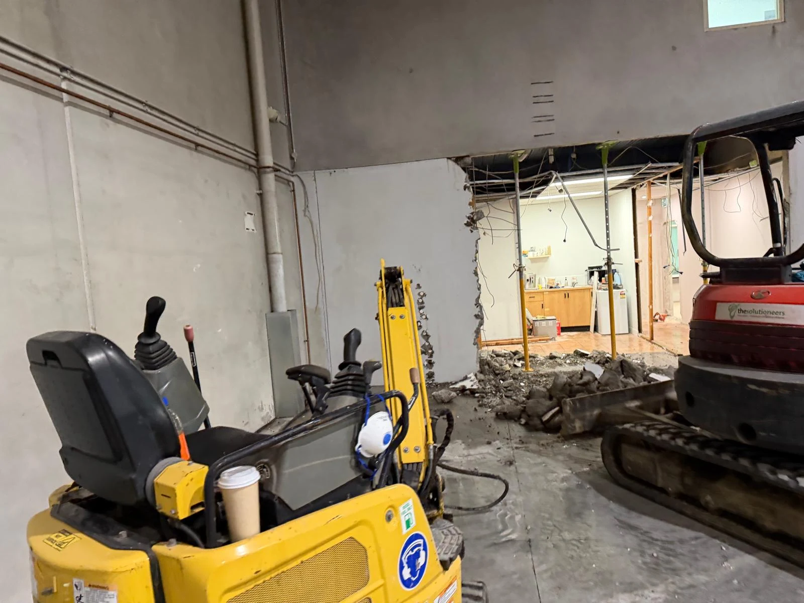 Site during demolition works