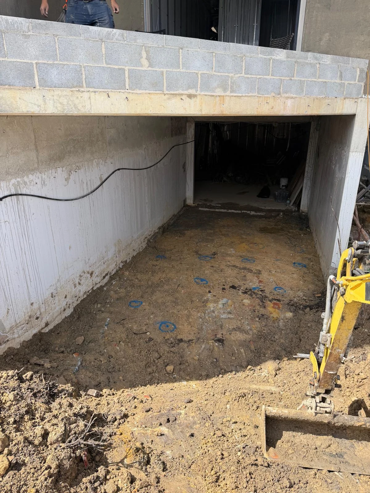 Earthmoving machinery working on site