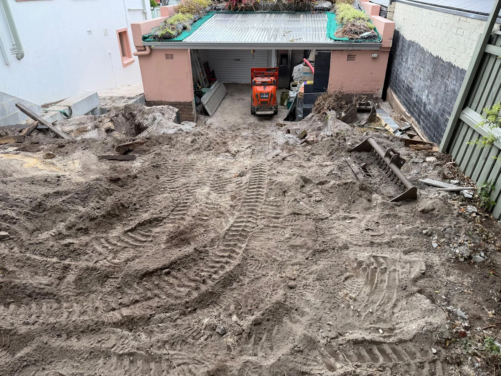 Prepared earthworks area